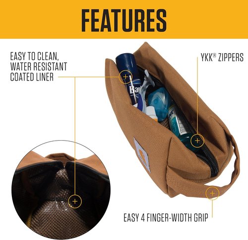Carhartt Travel Kit - Durable Water-Resistant Toiletry Bag for Organized Essentials