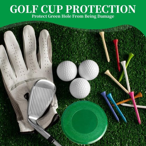 joaoxoko Golf Cup Cover for Golf Course Hole.Golf Hole for Putting Green Cover for Backyard Practice Putting Green Hole, ABS Hole Cup Covers Comply with USGA Regulations (4)