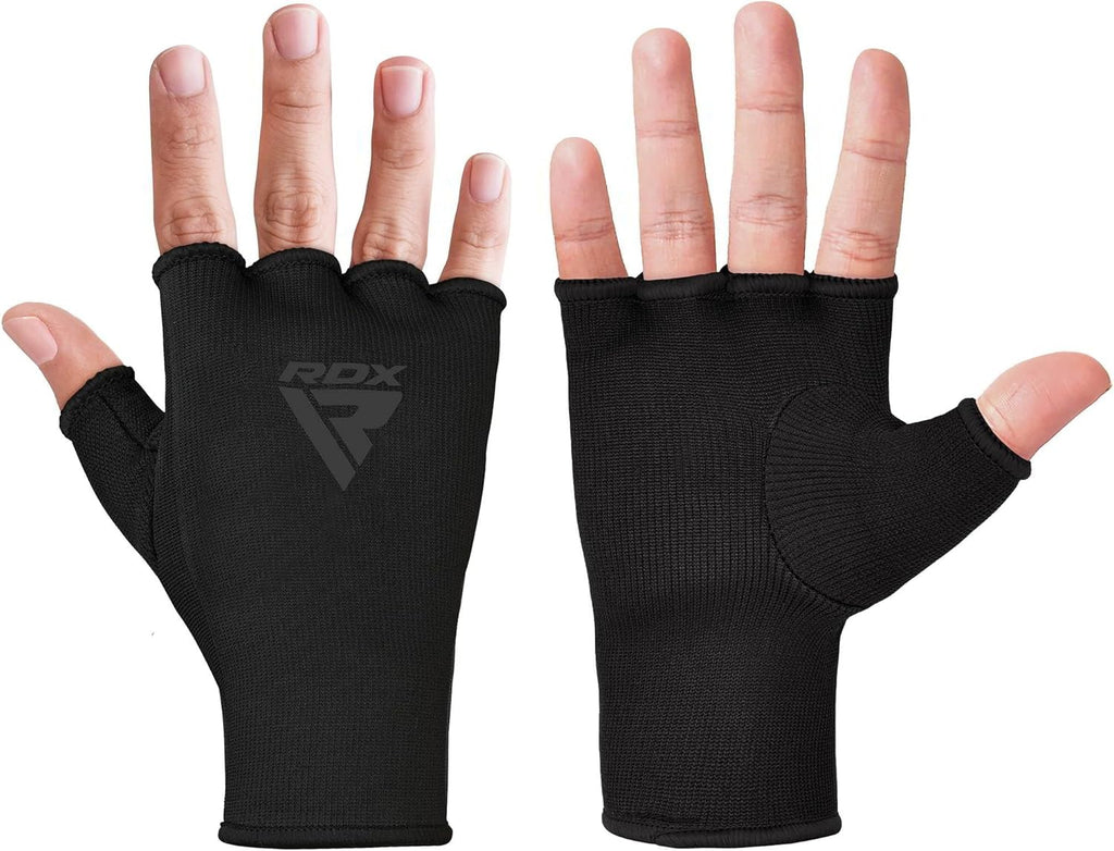 RDX Boxing Hand Wraps - Half Finger Elasticated Inner Gloves for Men & Women | Fist Protection for MMA & Kickboxing