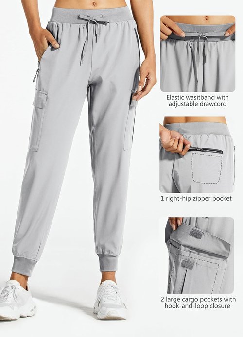 Libin Women's Cargo Joggers - Lightweight Quick-Dry Hiking Pants for Casual Travel & Lounge