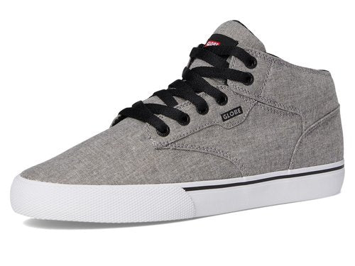Globe Men's Motley Mid Skate Shoe, Grey Chambray, 14