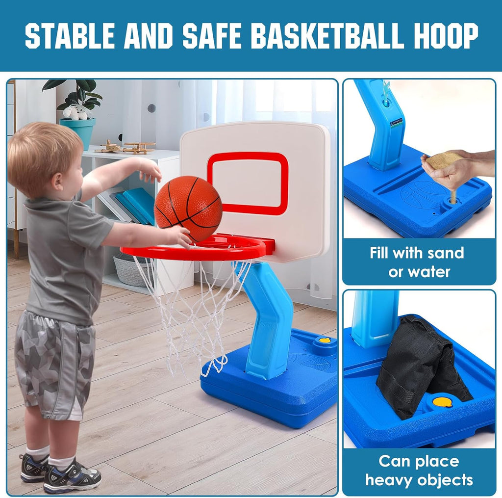 Super Joy Toddler Basketball Hoop - Height Adjustable Mini Goal for Indoor & Outdoor Play | Fun Sports Toy for Ages 1-5