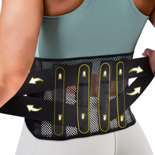 Ultra-Thin Breathable Back Support Belt – Adjustable Waist Belt for Lower Back Pain Relief, Sciatica & Posture Support for Men & Women – Lightweight, Flexible, Comfortable for All-Day Wear (Medium)