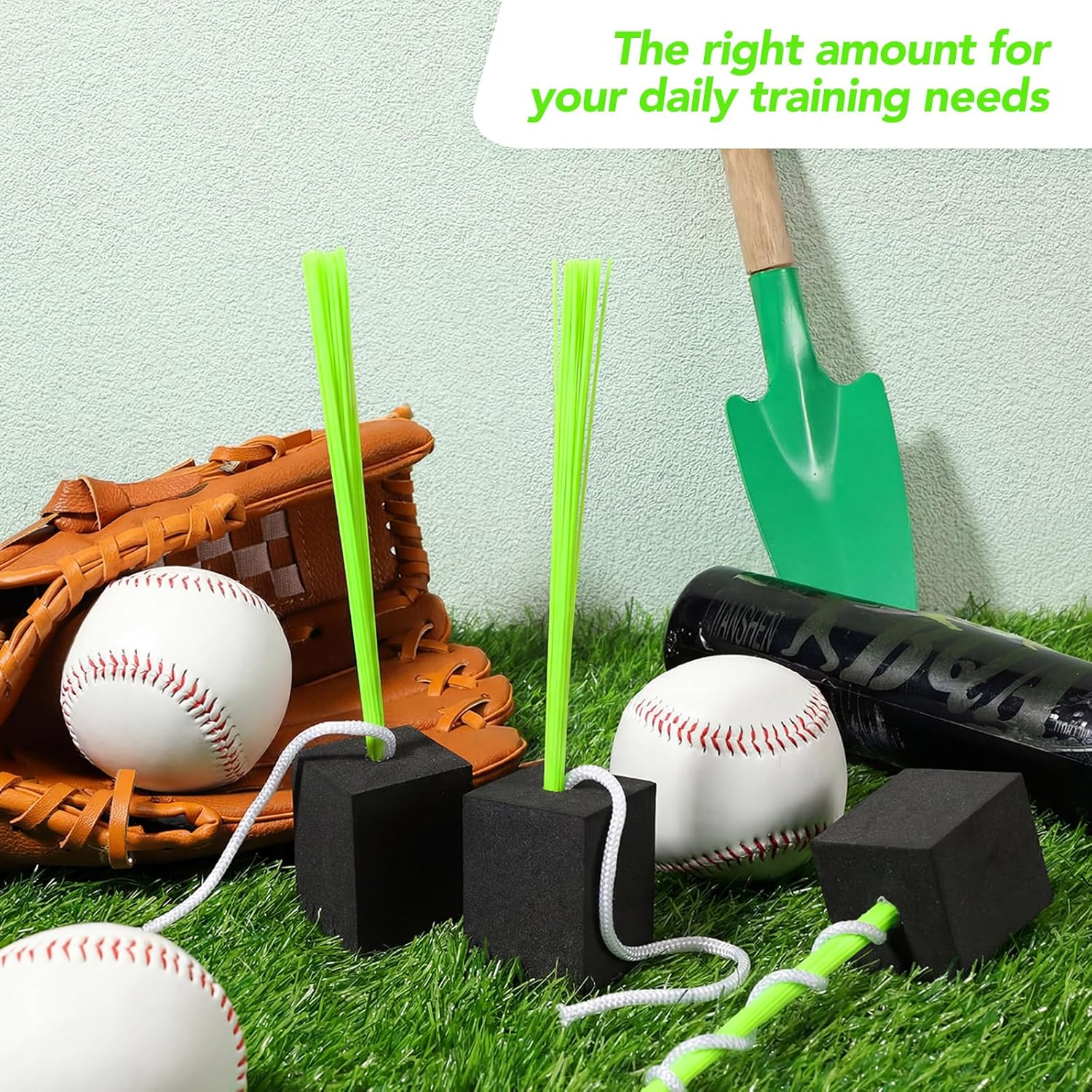 Shappy 48 Pcs Baseball Base Anchors - Heavy Duty Rubber Plugs with Tassel for Softball Drills