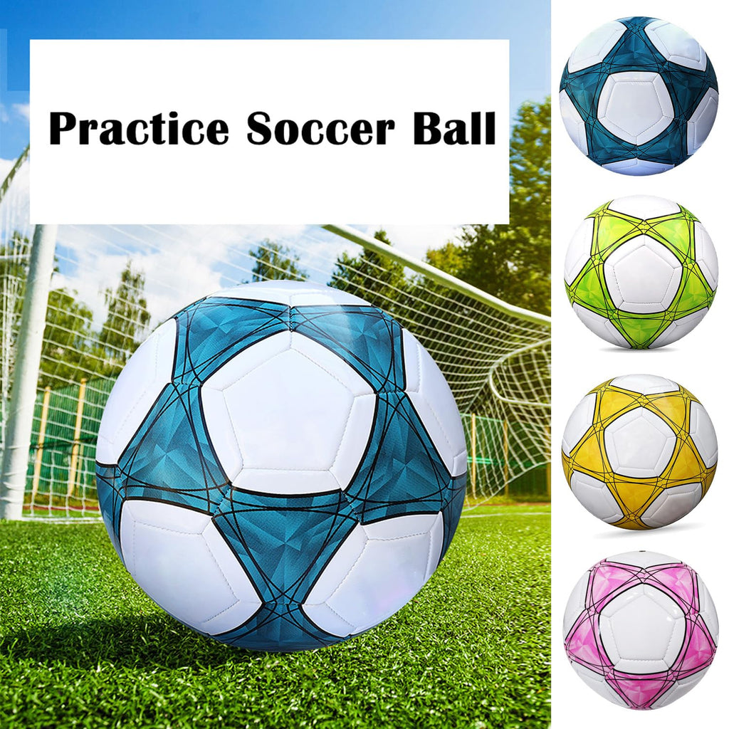 AYANICA Soccer Ball Size 3,4,5 Soft PU for Practice Training Gift Boys Girls Come with Random Color Pump and Needle