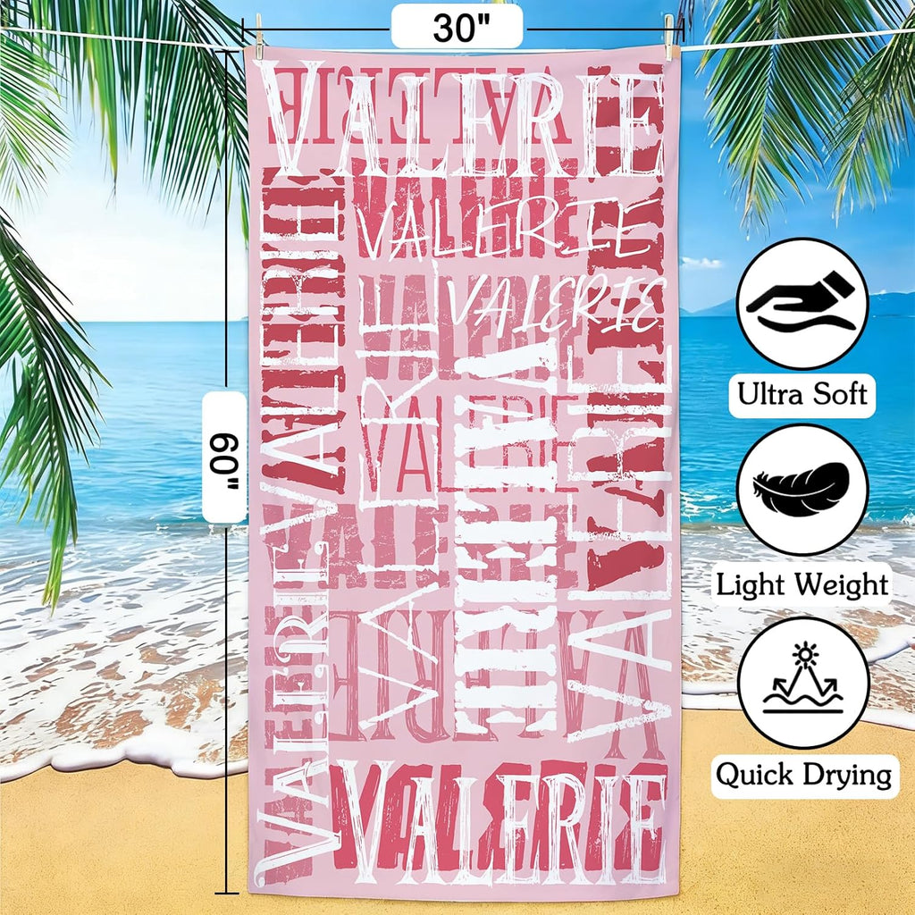 Yoke Style Personalized Beach Towels - Custom Sand-Free Microfiber Quick Dry Towels for Kids | Easter Gifts