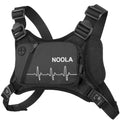 NOOLA Running Chest Pack, Running Vest for Men Women with Reflective Back, Lightweight Sport Chest Bag for Runners, Cycling, Biking, EDC Pouch, Phone Holder Carrier for Jogging, Black