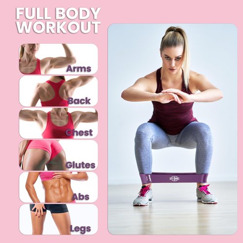 Resistance Bands for Women with Free Guided Workout Videos – Pilates Equipment & Exercise Set, Latex‑Free TPE, 5 Loop & 3 Flat Bands for Home, Gym, Toning & Recovery