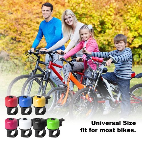 Bike Bell 2 Pack with Loud Melodious Sound Classic Mini Bicycle Bell for Kids Adults Bike Horn for Road, Mountain Bike for Scooter, MTB, BMX (Black 2 Pcs)