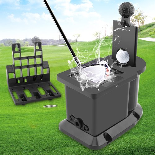 Roykaw Golf Cart Ball Washer and Cleaner,Golf Club Head Cleaner Compatible with EZGO Club Car Yamaha - Upgrade Club Car Precedent Bracket