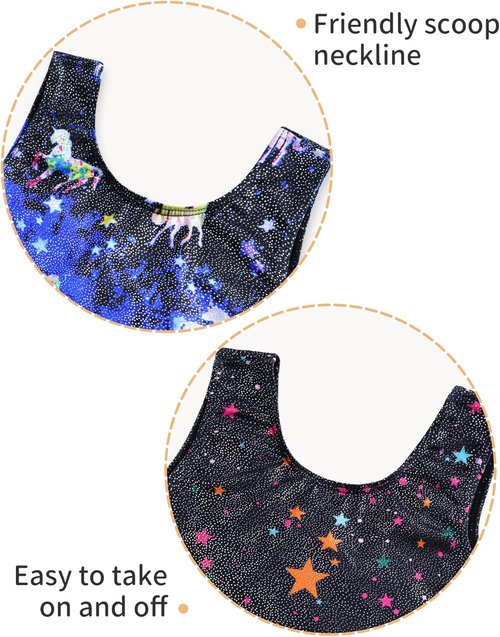 Leotard for Girls by [Brand Name] - Sparkly Gymnastics Unitard with Shorts | Sleeveless One-Piece