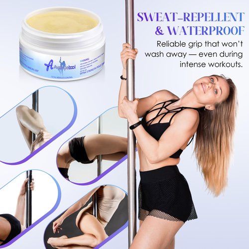 Avenuebool 40g/1.4oz Extra Strength Pole Grip, Long Lasting Beeswax Grip for Dance Pole, Dance, Aerial Silks, Gymnastics & Fitness, Sports Natural, Waterproof Anti Slip Formula to Keep Hands Dry