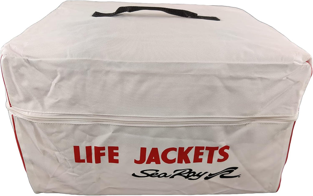 Sea Ray Life Jacket Storage Bag - Heavy Duty Marine Vest for Boats | White Color