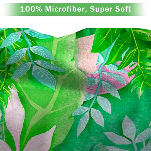 ENYORSE Golf Cart Seat Covers, Tropical Floral Seat Towel Blanket, Soft Breathable Microfiber, Keeps Seats Cool & Comfortable, 51”x31”, Fits 2 & 4 Passenger EZGO, Yamaha,Club Car Carts, Pink Leaves