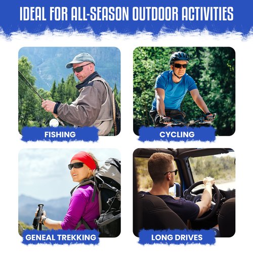 Lucern Unbreakable Polarized Sports Sunglasses, Breakproof Lens, Metal Frame, 100% UV Protection, HD Clarity, Lightweight 25 g (0.9 oz), Stylish, Comfortable, Adjustable Fit