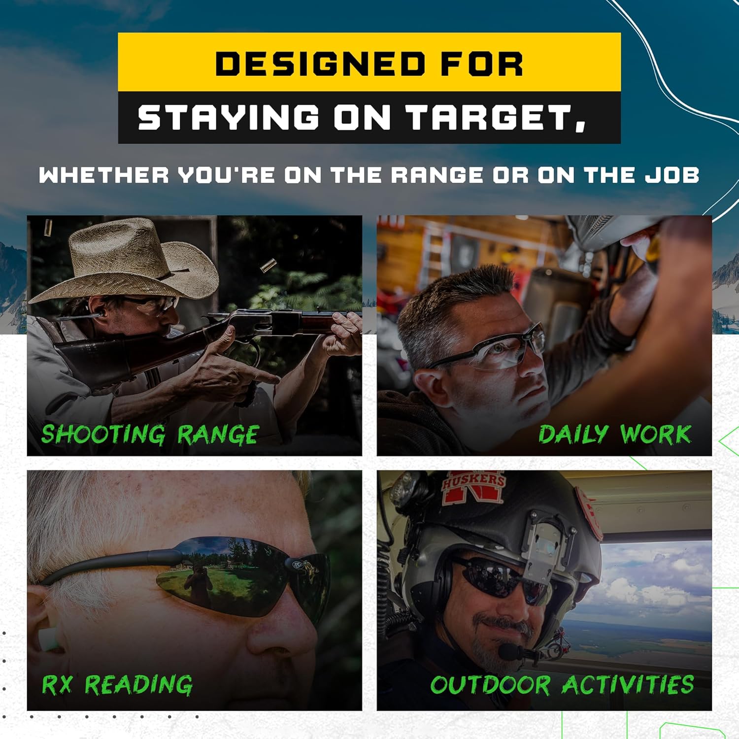 SSP Eyewear Tactical Safety Shooting Glasses - HD A-Eye NVR/Fog Lenses for Enhanced Vision