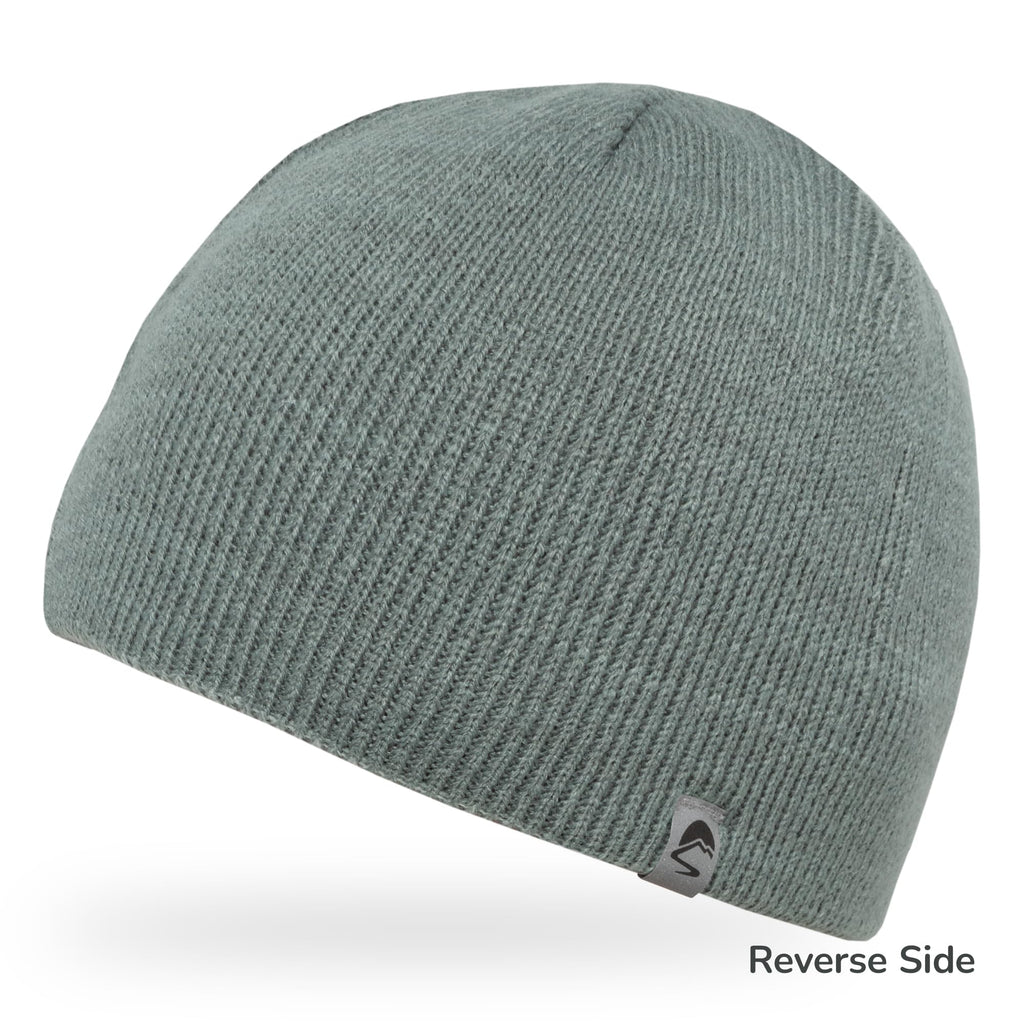 Sunday Afternoons Nightfall Reflective Beanie, Ultra-Soft Acrylic Knit, Reversible Skull Cap, High Visibility for Running, Biking Safety, Winter Hat for Men & Women, Overcast/Quarry, One Size