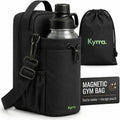 kyrra. Magnetic Gym Bag with Water Bottle Holder Compact Crossbody Bag with Magnetic Attachment and Reusable Gym Pouch Small Gym Water Bottle Bag for Men and Women