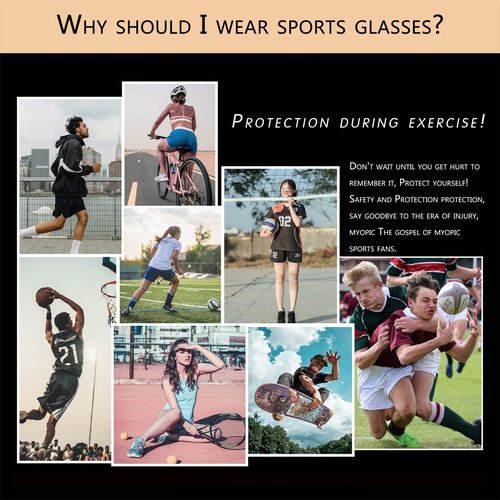 SooGree Sports Glasses - Racquetball Goggles Basketball Football Eye Protective