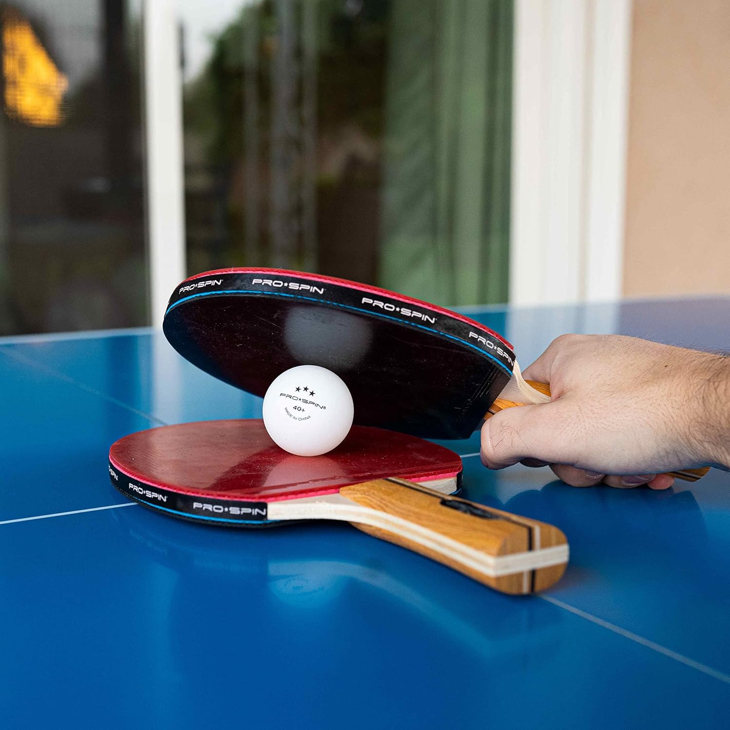 PRO-SPIN Ping Pong Paddles - High-Performance Table Tennis Racket Set with 3-Star Balls & Storage Case | Ideal for Indoor & Outdoor Play