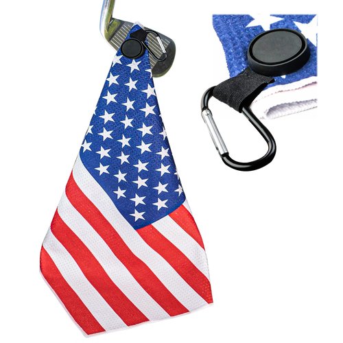 Magnetic Golf Towels for Golf Bags, Funny Golf Towels for Men & Women, Industrial Strength Magnet for Strong Hold to Golf Carts or Clubs