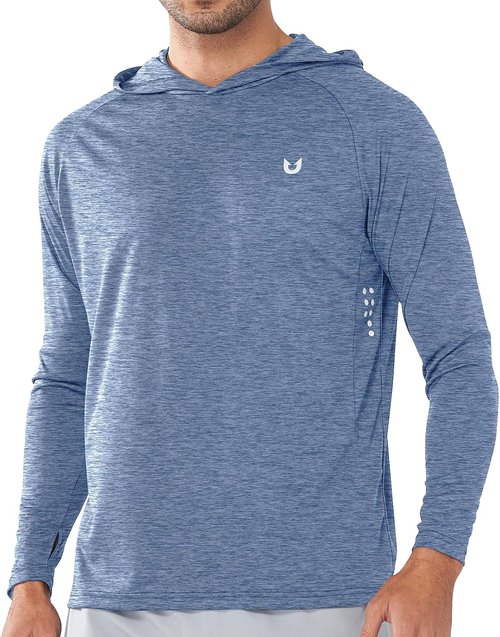 NORTHYARD Men's UPF 50+ Long Sleeve Hoodie - Quick Dry Sun Protection Rash Guard for Fishing & Beach