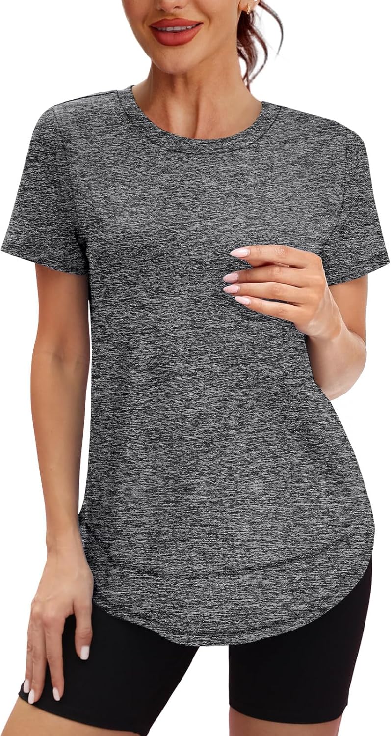 XIEERDUO Women's Quick-Dry Workout Tops - Short Sleeve Shirts for Hiking & Running | S-3XL