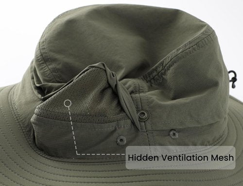 Connectyle Sun Hat - Outdoor UV Protection Safari Hat for Fishing & Hiking | Breathable UPF50 Design