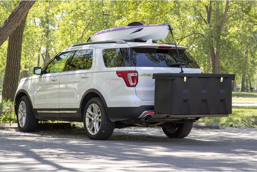 Buyers Products Poly Hitch Mounted Cargo Carrier - Waterproof Truck Bed Storage & Tool Box, 23x51x26
