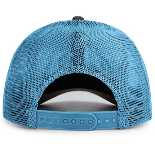 Bigfoot Sasquatch Hats for Men Women, Trucker Hats with Gift Box Packaging, Perfect as a Bigfoot Gifts Grey/Blue