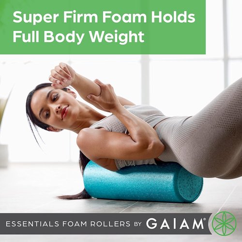 Gaiam Essentials Foam Roller - High Density Deep Tissue Muscle Massager for Back Pain Relief