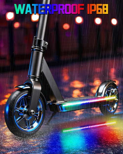 MINEXITY Led Lights for Scooter Night Riding, Remote & APP Controlled Colorful Skateboard Lights，Battery Operated Lights for Electric Bike 60 LEDs