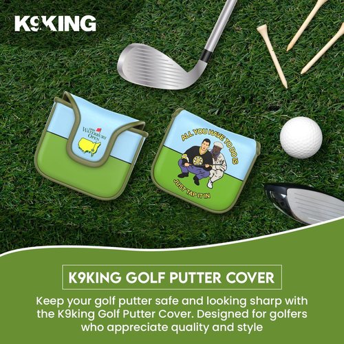 Golf Putter Cover - Premium Golf Club Protector with Magnetic Closure | Essential Golf Accessories for Men with Premium Club Protection | Funny Golf Accessories for Men (Tap Tap TapaRoo)