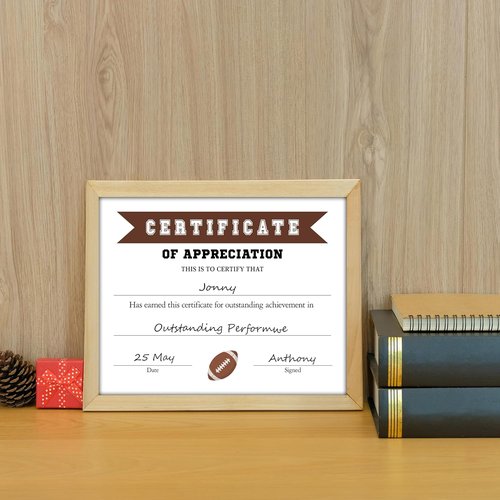 Football Awards Certificates - Achievement Diplomas for Kids | 25 Pack for School Competitions
