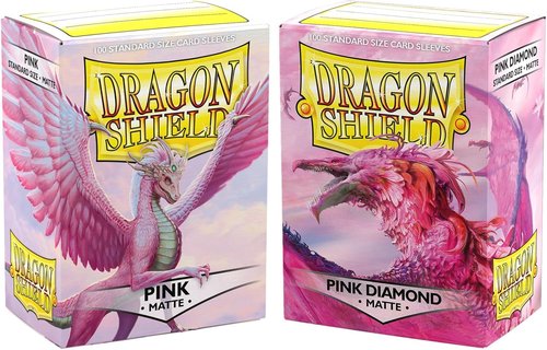 Dragon Shield | Premium Pink Sleeves Bundle - 2X 100 CT Smooth & Tough TCG Sleeves for Pokémon, Flesh & Blood, Magic The Gathering