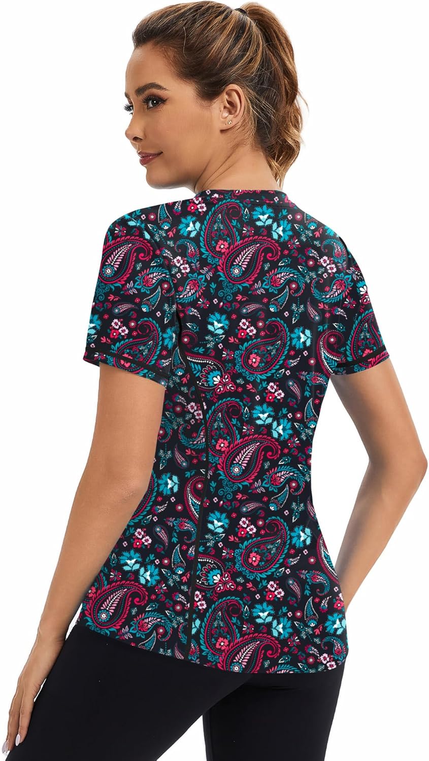 AVOOGUE Women's Quick-Dry Athletic Tops - UPF50+ Sun Protection for Gym, Hiking, Yoga | Short Sleeve