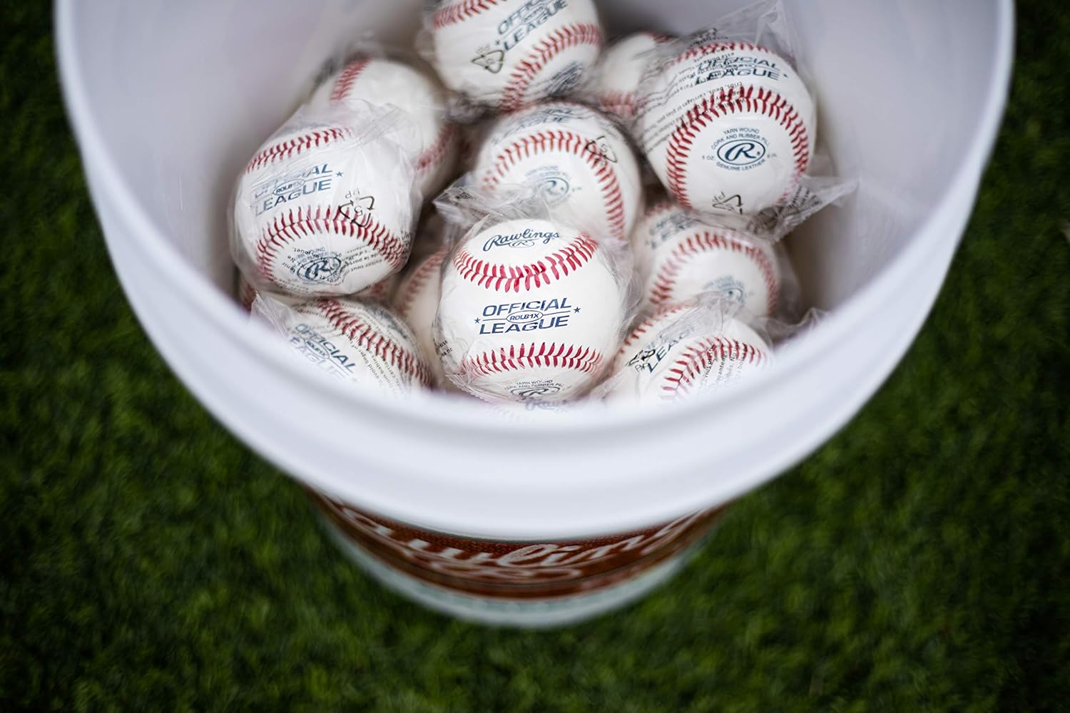 Rawlings Official League Youth Baseballs - Competition Grade, 30-Ball Bucket | ROLB1X