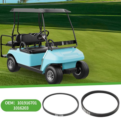 10L0L Drive Belt & Starter Generator Belt Kit Replace for Club Car DS 1997-up, Club Car Precedent 2004-up Gas OEM 101916701 1016203