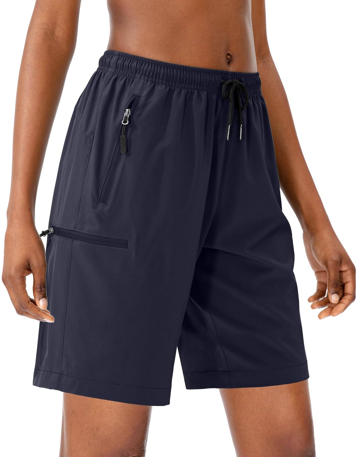 SANTINY Women's Hiking Cargo Shorts - Quick Dry Lightweight Summer Shorts with Zipper Pockets | 5''/7''/9'' Sizes
