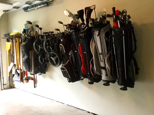 StoreYourBoard BLAT 4 Golf Bag Wall Mount | Home & Garage Storage Hooks | Golf Bag Holder | Heavy-Duty Wall Mount Organizer for Golf Bags & Accessories