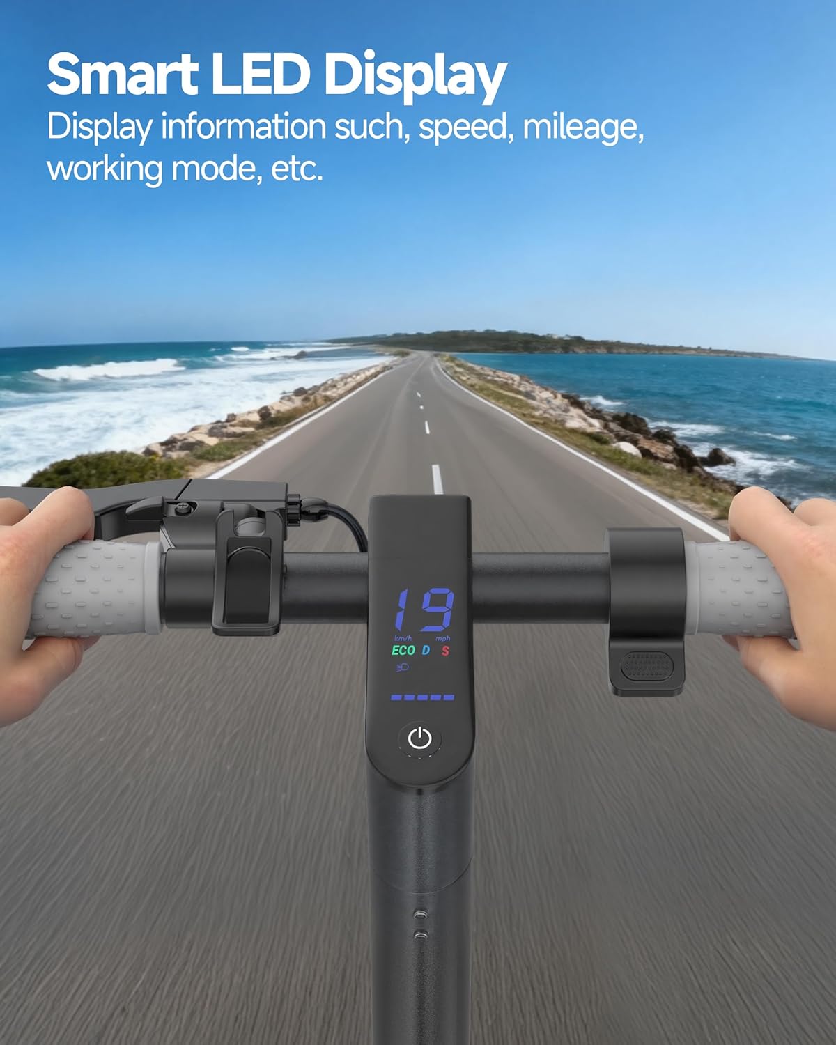 Roinside Electric Scooter - High-Speed Commuting with 350W/500W Motor | 8.5"/10"/14" Solid Tires, Long-Range Up to 24 Miles