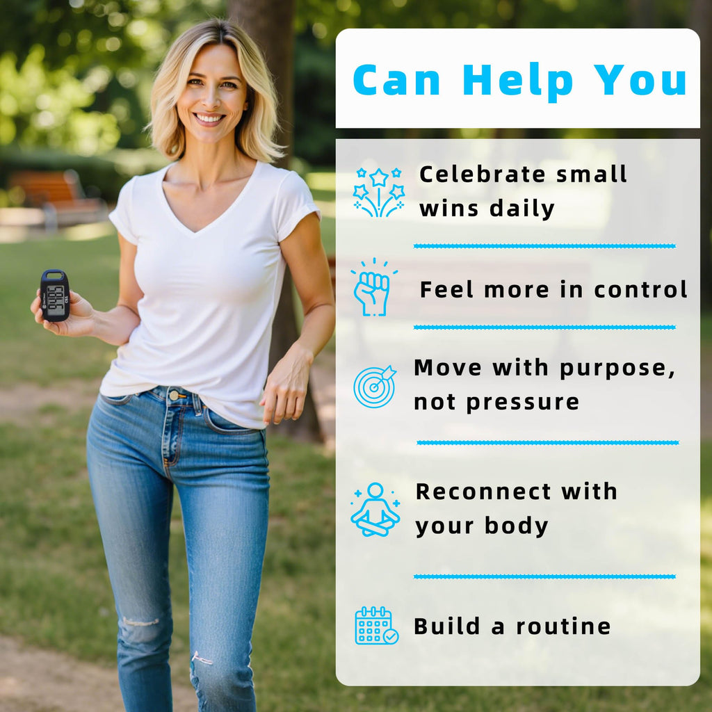 OZO Fitness Clip-on 3D Pedometer for Walking Steps Counter with Lanyard, Simple Exercise Tracker for Women and Seniors with Large Accurate Digital Display, Portable Minimalist Sports Monitor, Black
