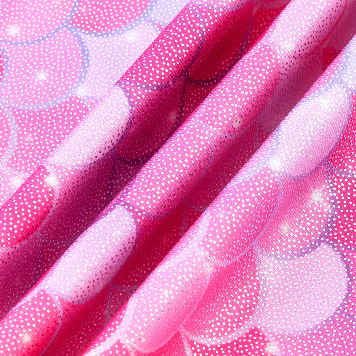 HOZIY Mermaid Gymnastics Leotards for Girls 1t 2t Kids Tumbling Outfit Biketard Dance Clothes with Shorts Sparkly Shiny Glitter Sparkle Pink