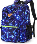 ZORFIN 26L Water Resistant Backpack for College and Travel | Stylish Blue Lightning Design