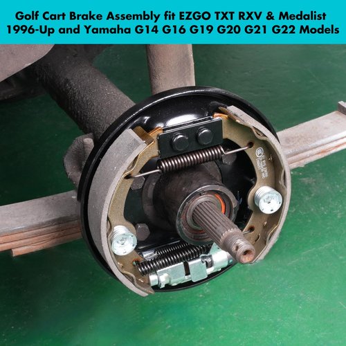 10L0L Golf Cart EZGO Brake Assembly,Rear Brake Cluster Driver +Passenger Side fit EZGO 1996-UP TXT PDS/Medalist,Yamaha G14 G16 G19 G20 G21 G22,OEM:70998-G01,70998-G02,JN6-F7290-03-00,JN6-F7280-03-00