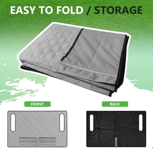 Federedevo Golf Cart Seat Covers, Universal Golf Cart Seat Blanket for EZGO、Yamaha、Club Car and More 2 Person Seats Golf Carts, with 4 Pockets & Nonskid Bottom