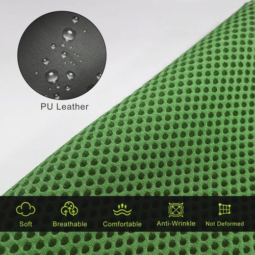 WEIMELL Golf Cart Seat Covers Fit Club Car DS Pre-2000 Front Seat Covers for Regular Cushions Breathable Thicken Mesh with Vinyl Leather No Nail Gun Easy to Install Black & Green