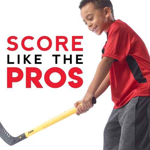 Franklin Sports Mini Hockey Goal Set - NHL Light Up Knee Hockey Goal and Stick Set with Hockey Ball - Perfect for Indoor Floor Hockey and Knee Hockey, Red, 36" L x 36" W x 24" H