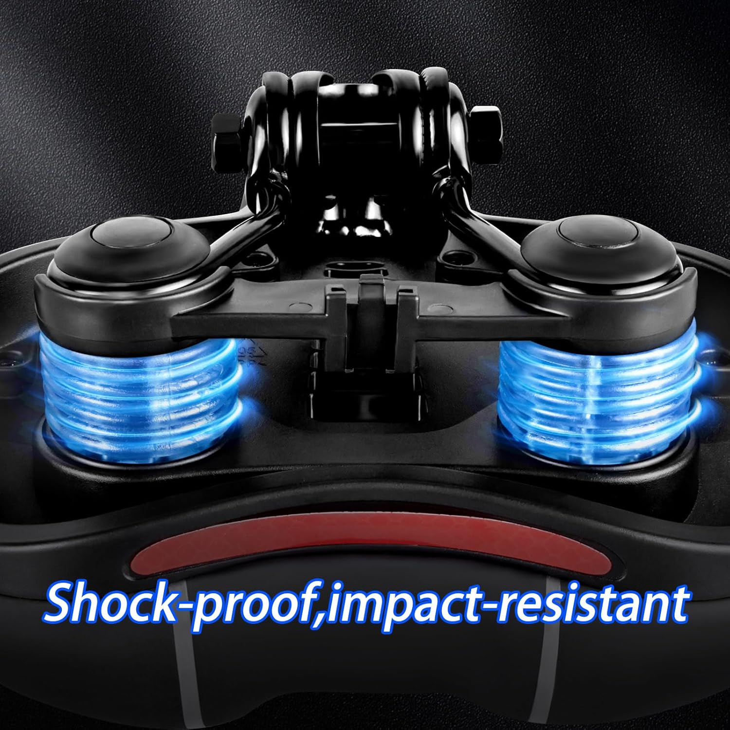Skiennix Bicycle Saddle - Waterproof PU Design | Shock-Absorbing Memory Foam & Silicone Gel | 25 x 21 cm