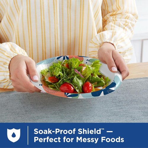 Dixie Medium Paper Plates - 8.5 Inch, 90 Count | 2X Stronger, Microwave-Safe & Soak-Proof